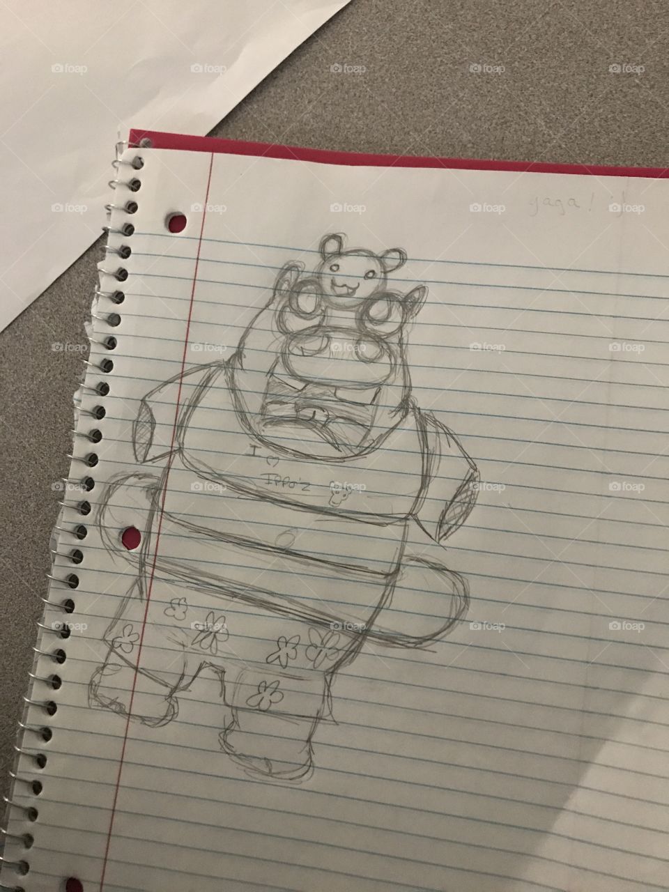 Hippo drawing 