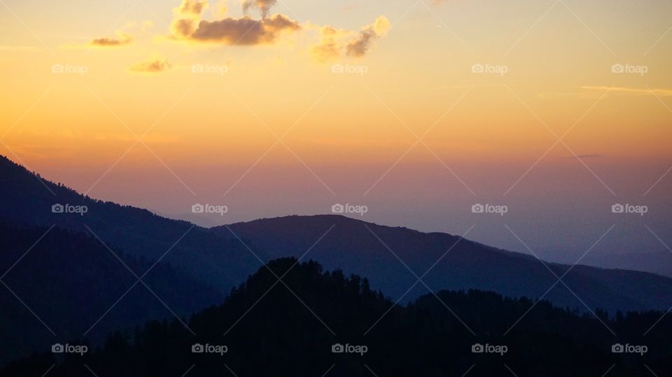 Skyline of the Appalachian mountains 