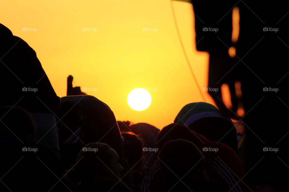 sunrise in Madrid. world youth day I think