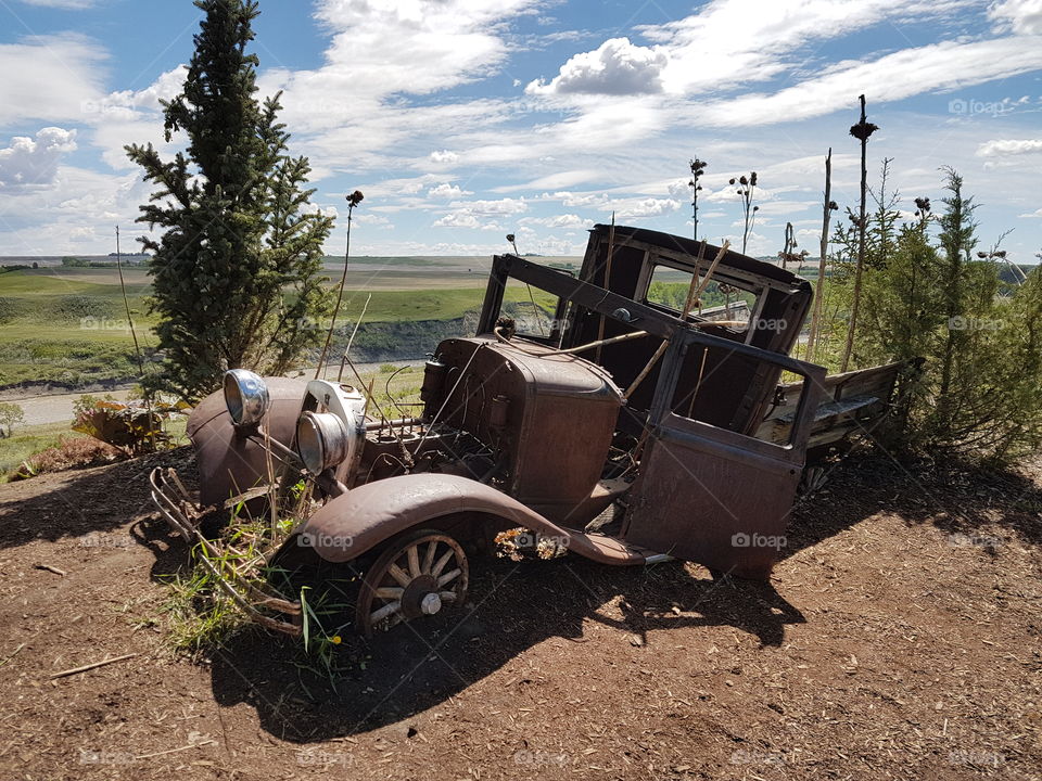 Old truck at Saskatoon Berry Farms