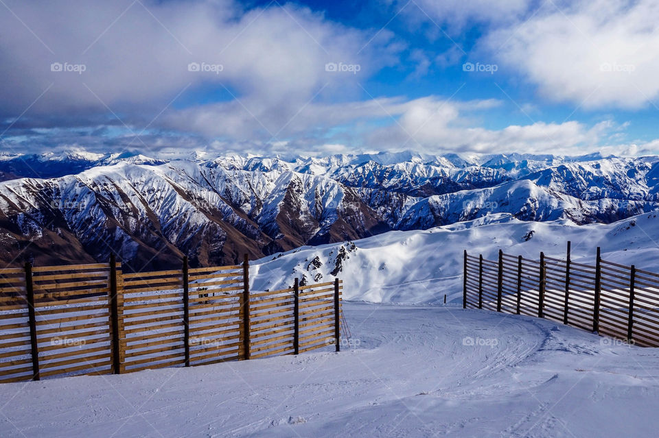 View from the top of Cardrona ski field, NZ