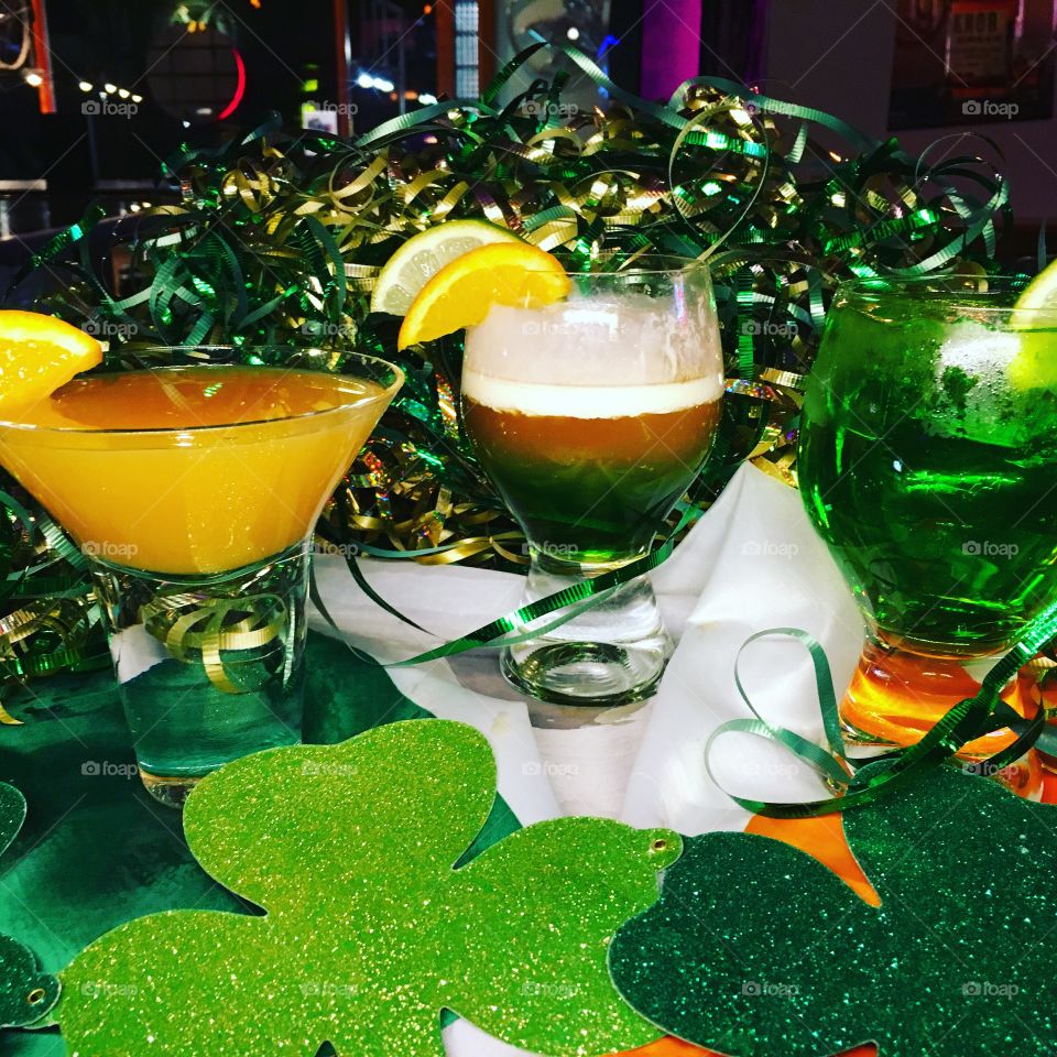St. Patrick’s themed drink lineup 
