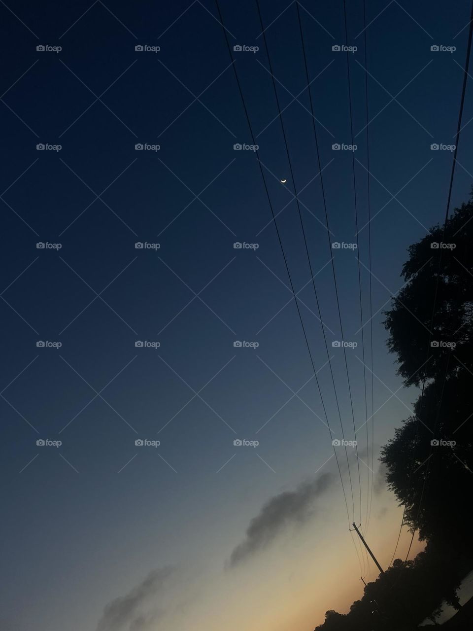 Moon going down sun coming up