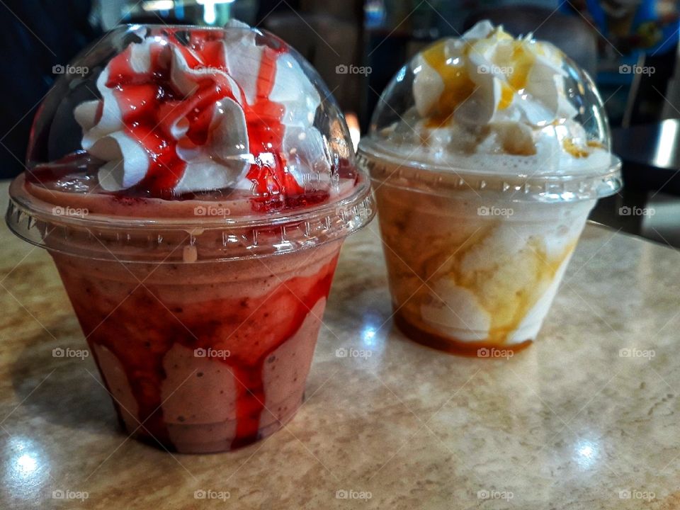 Smoothie with whipped cream