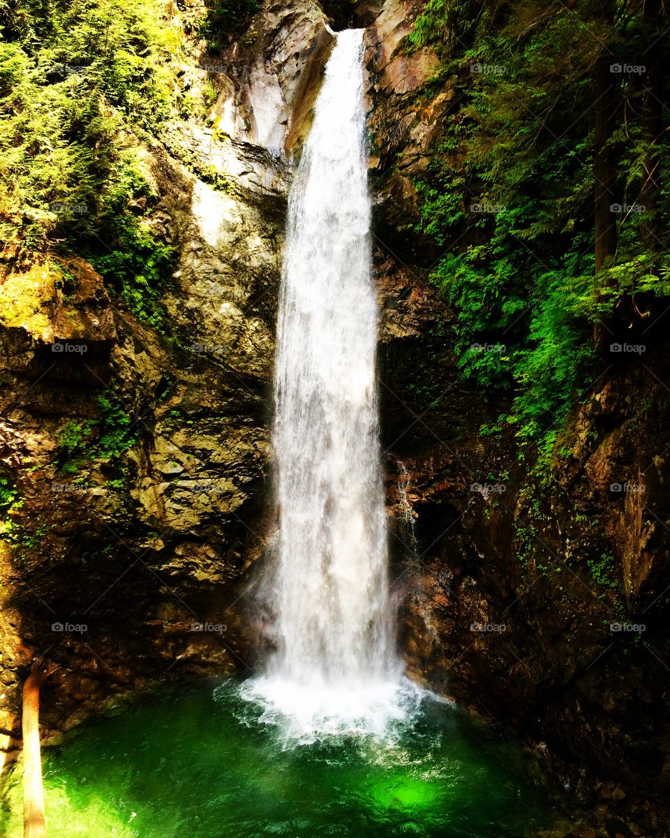 Close-up of waterfall
