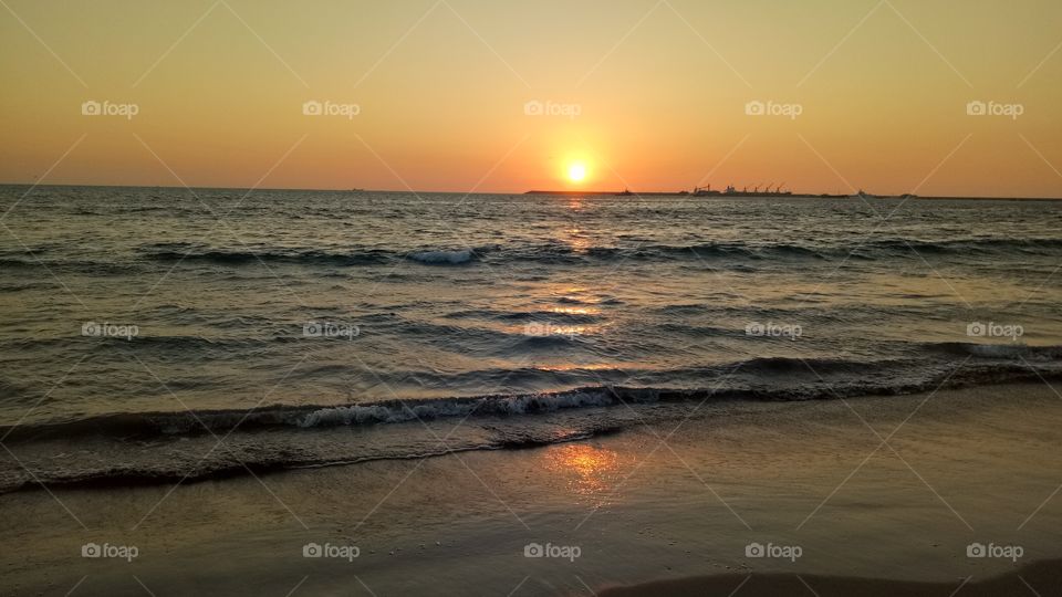 sunset view on beach