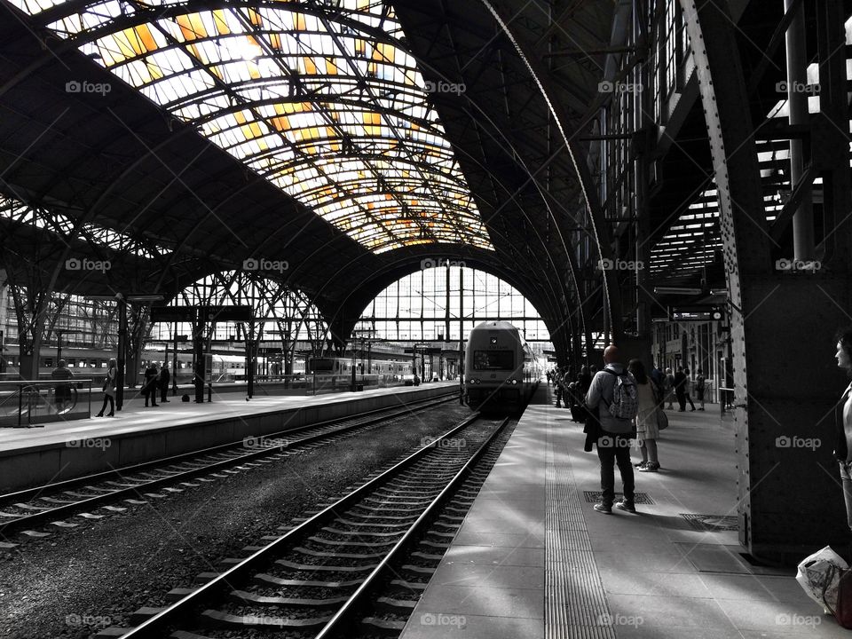 Platform at Prague train station 