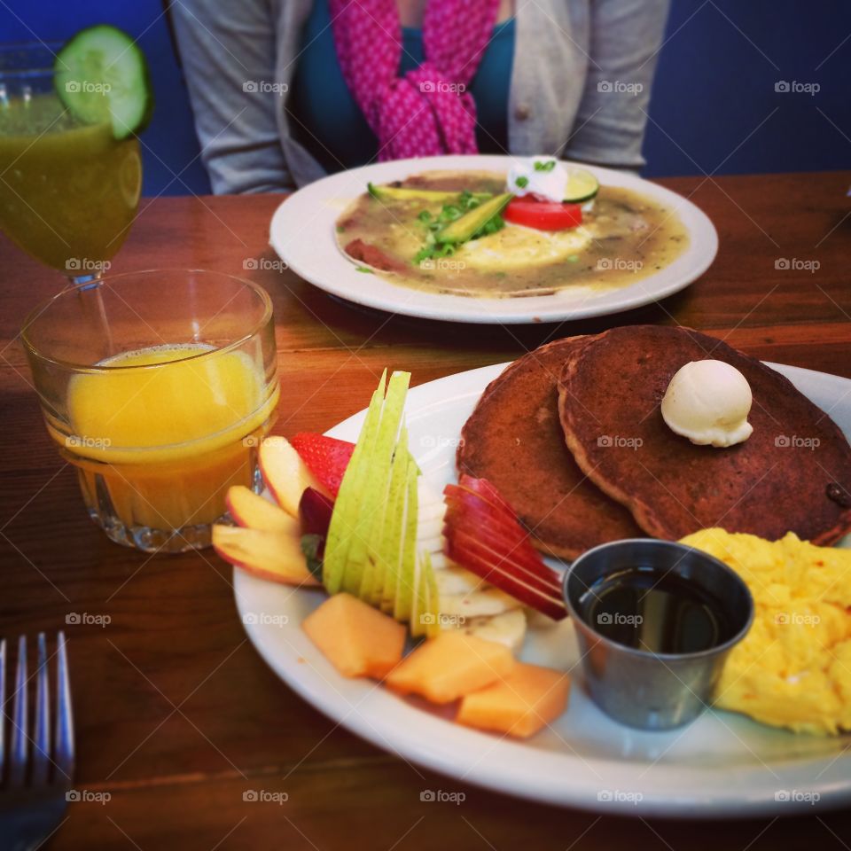 Breakfast in the mountains. Breakfast at Adam's Mountain Cafe in Manitou Springs, Colorado.