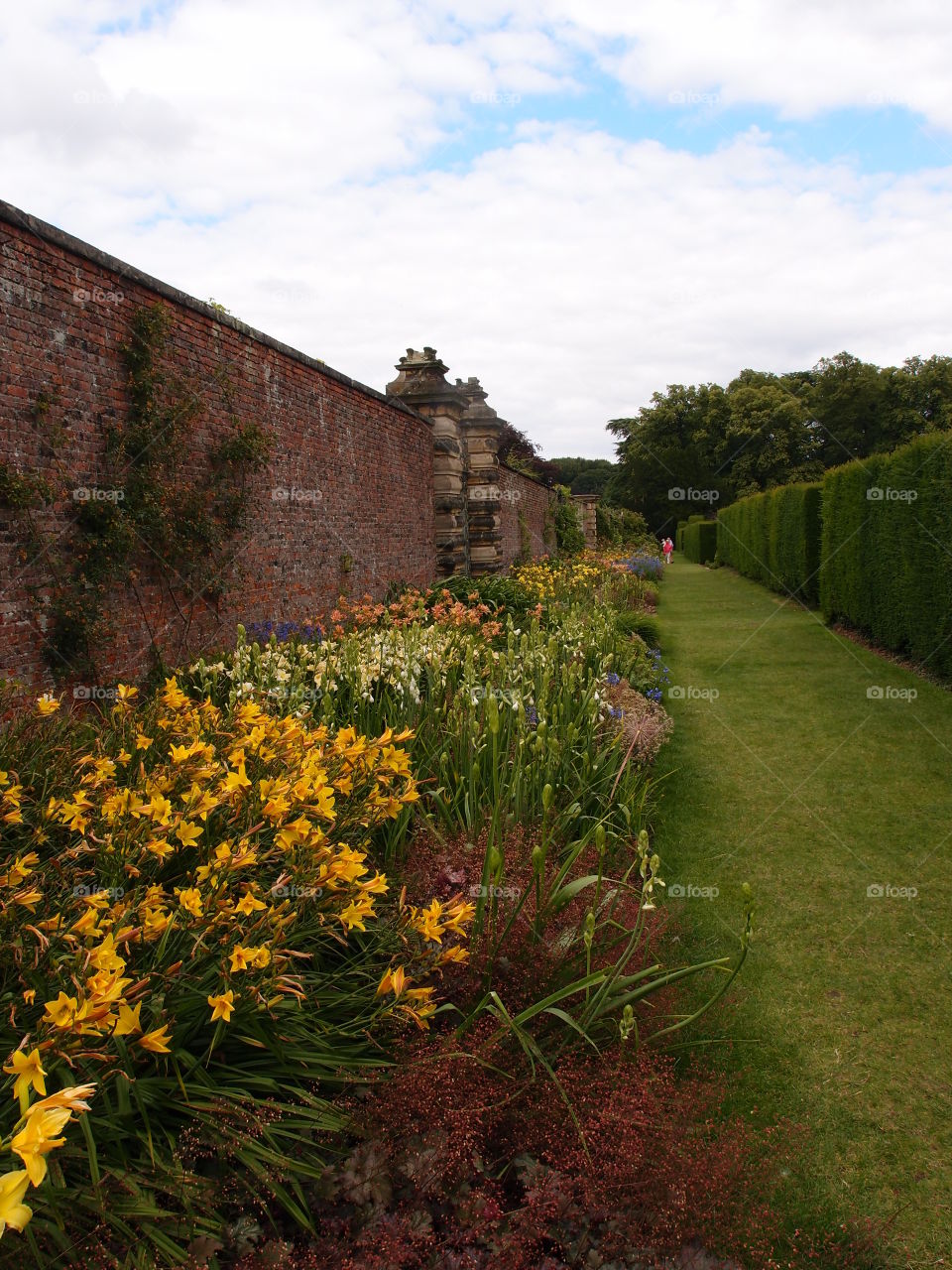 The beautifully landscaped grounds at Castle Howard near York England on a summer day