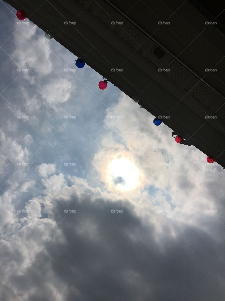 The sun on a cloudy eclipse