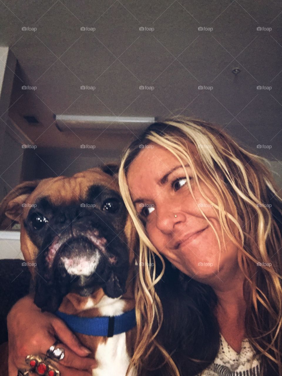 Friend for life...My Boxer pup, Buster! 