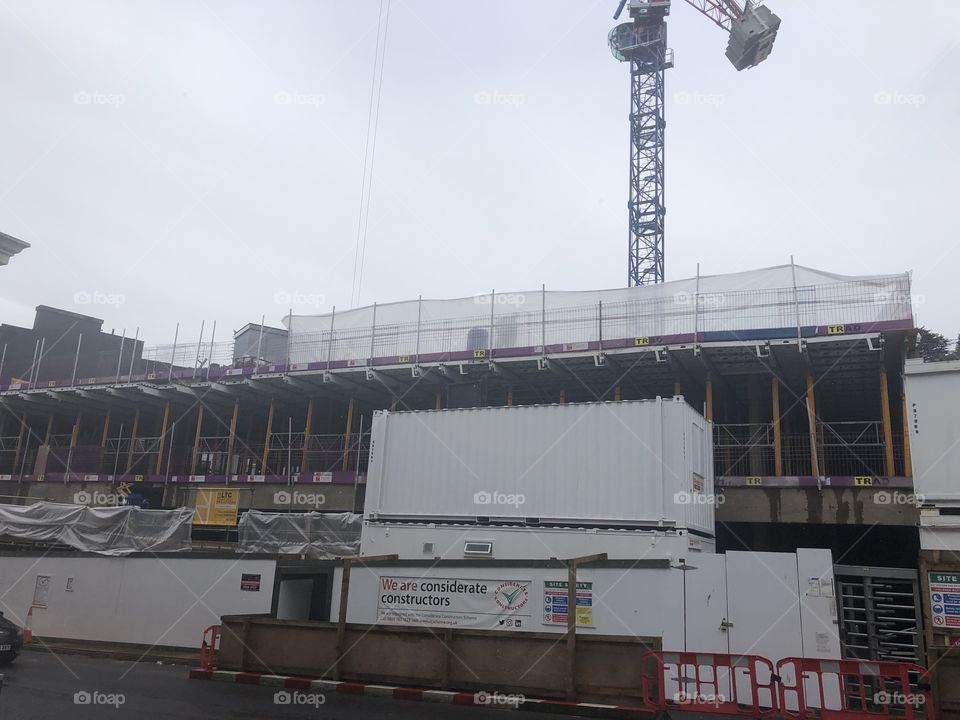 This a major construction assignment ongoing in central Torquay. They are registered with the “Considerate Construction team which has to be good.