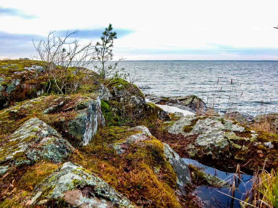 Sweden's largest lake Värners near Råbäcks Hamn och Stenhuggeri