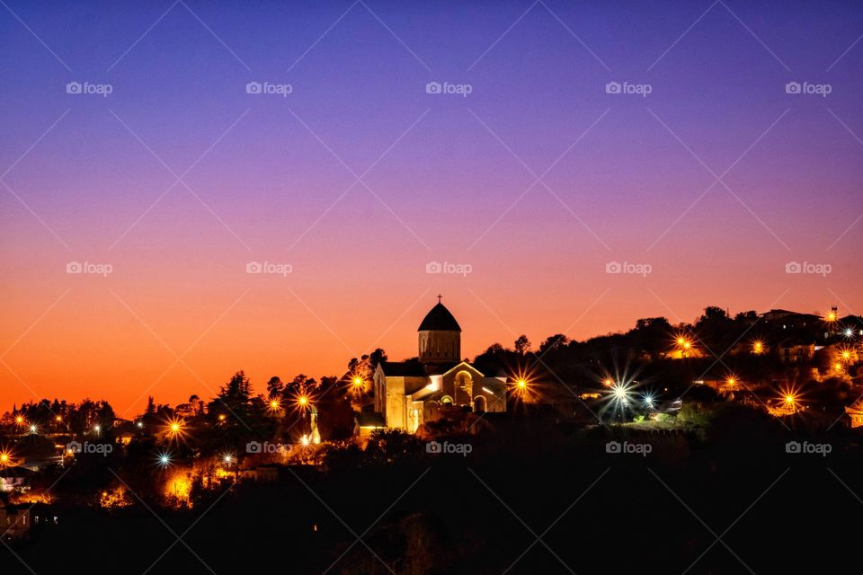 Bagrati Cathedral land scape in Kutaisi Georgia