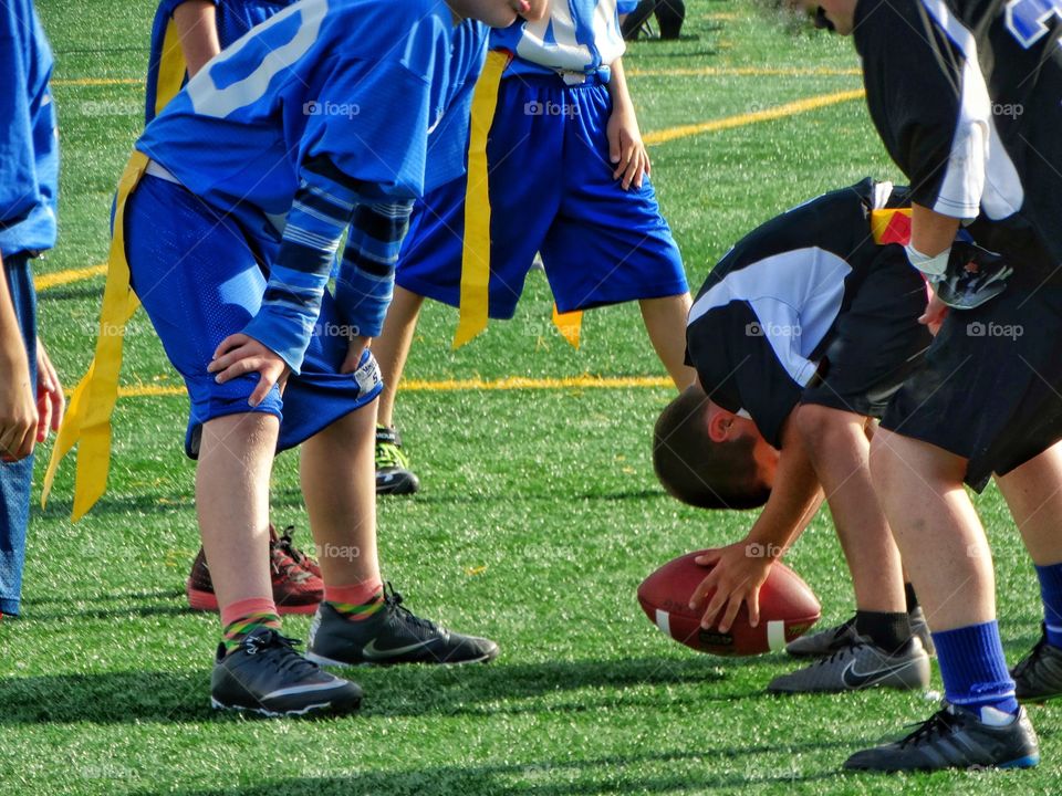 Kids Playing Flag Football
