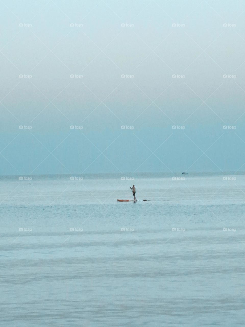 the blue of the sky and the sea