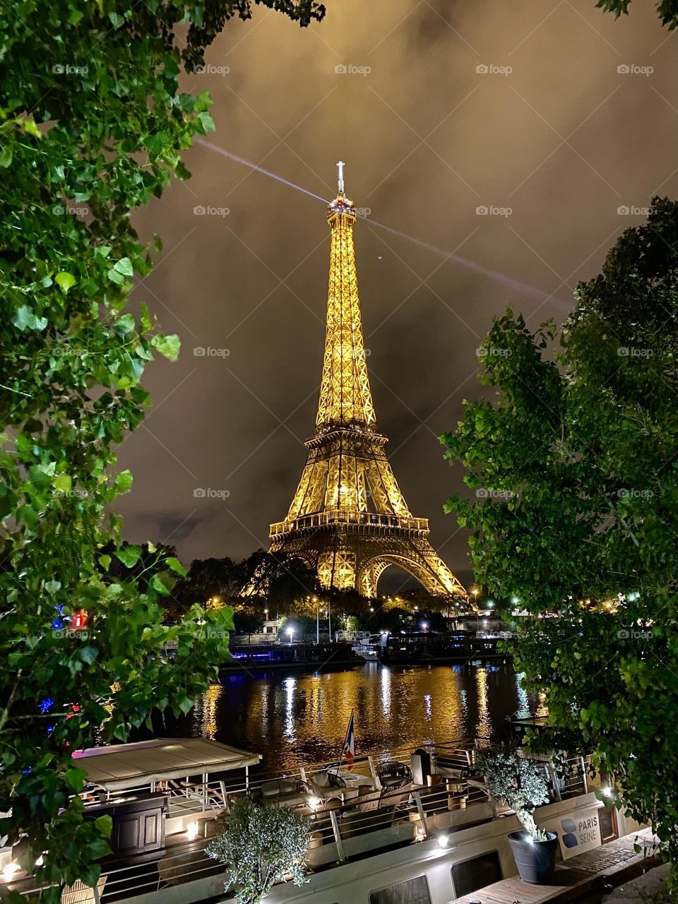 Eiffel Tower at night 