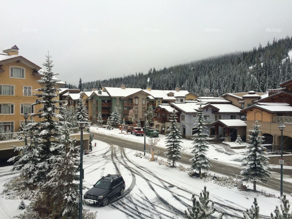 Winter at sunpeaks resort 