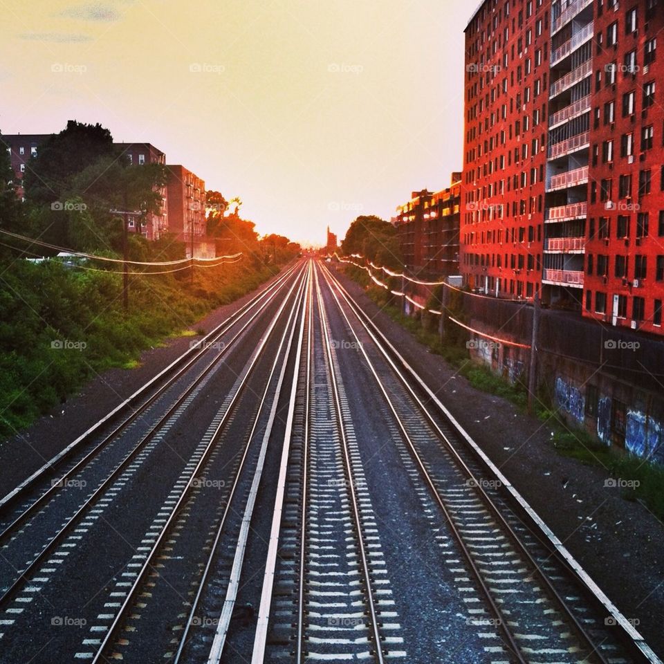 LIRR at Sunset