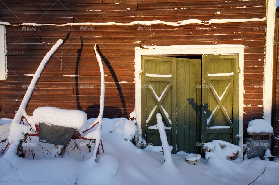 snow landscape cold door by maack