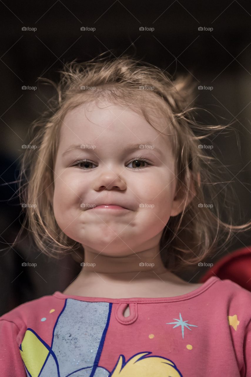 Girl looking at camera