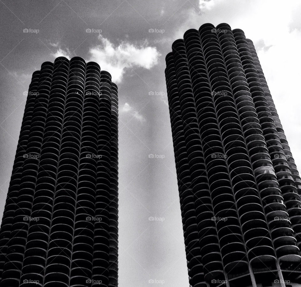 black and white towers chicago wilco by dferriot