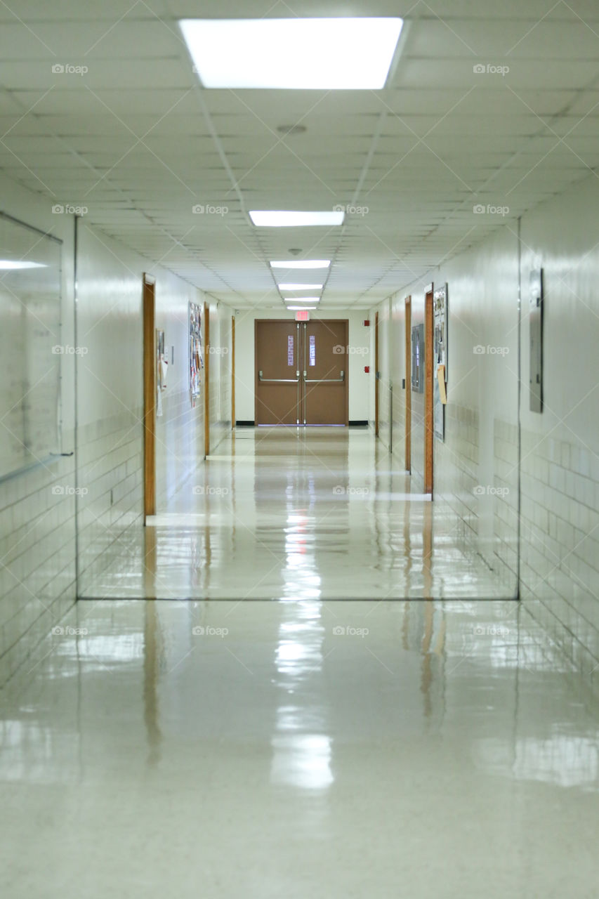 Corridor in a building with no person around