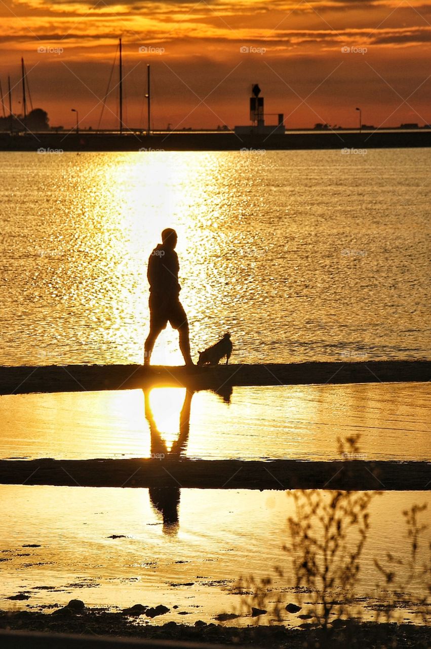 A man and his dog