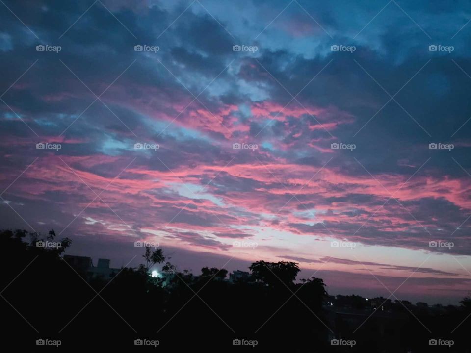 A pinky pink evening