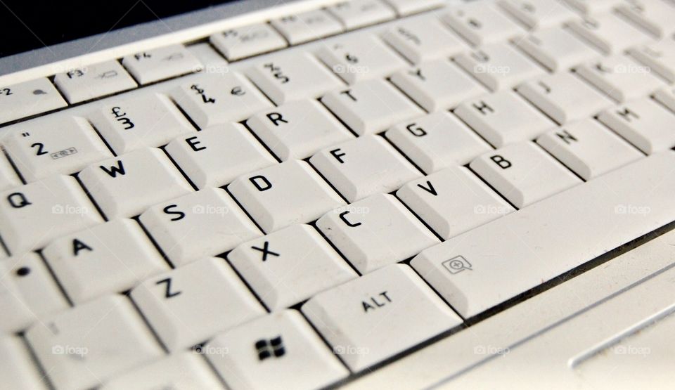 QWERTY keyboard in detail. 