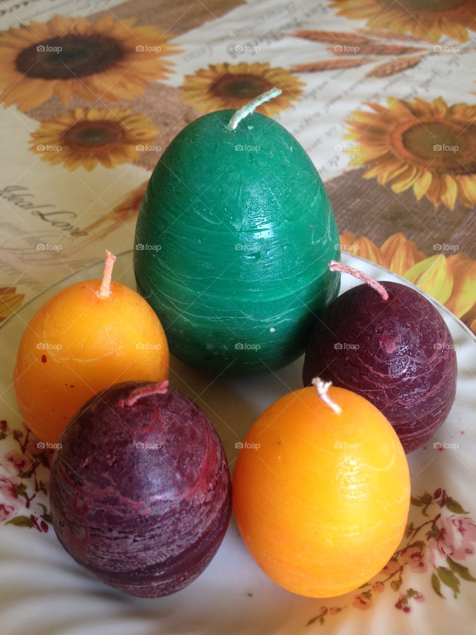 Easter egg candles