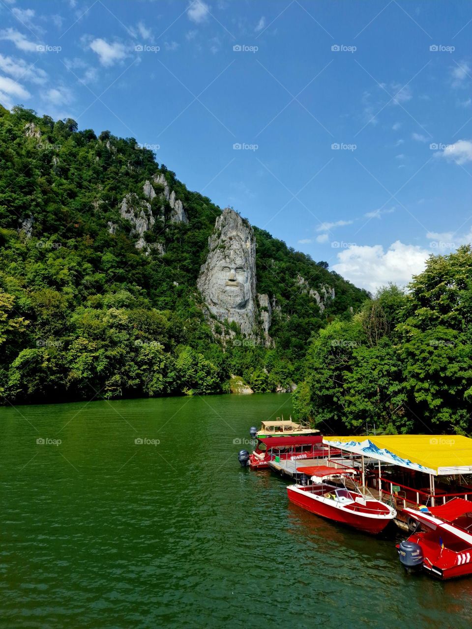 the rock sculpture of the Dacian king Decebal