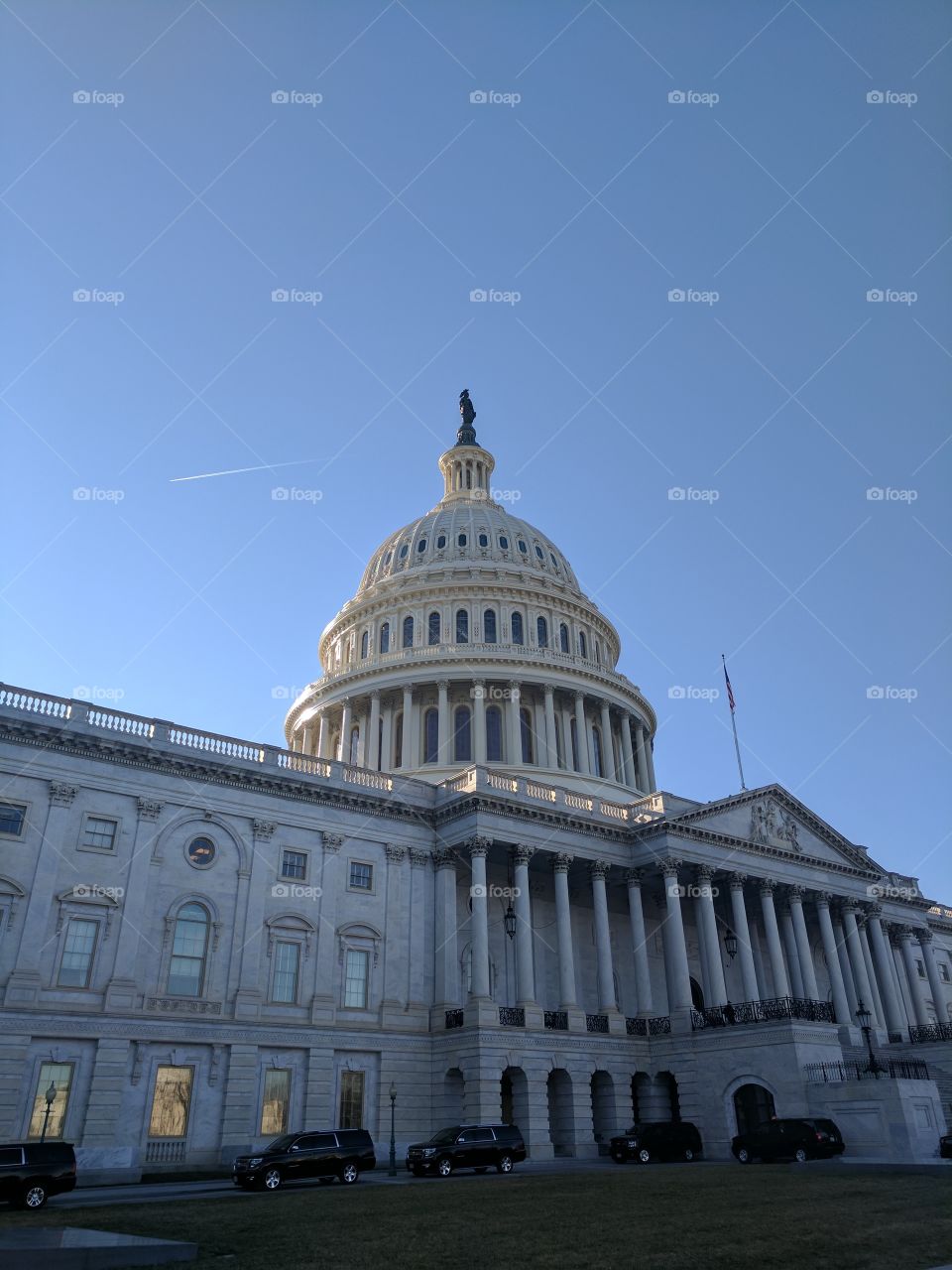 The east front of the United States Capitol is seen in the afternoon. (Image source: Jon Street Media)