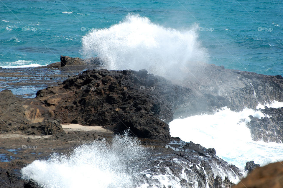 Blow Hole on Oahu, Hawaii