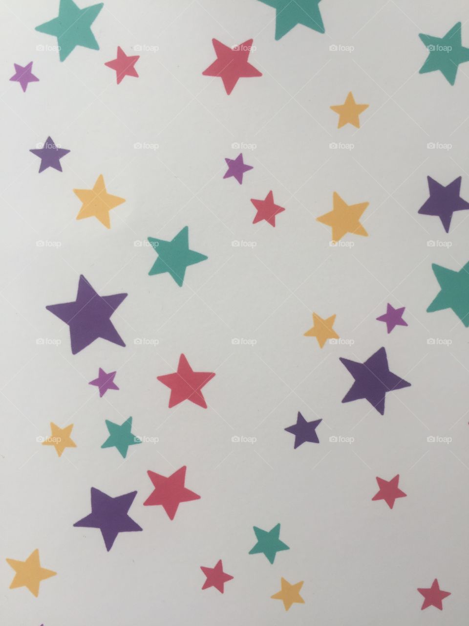 Colourful stars on a white background 