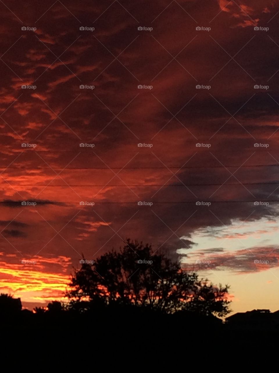 Dramatic sky during sunset
