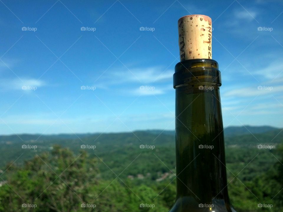 Wine cork overlooking the southwestern Virginia valley