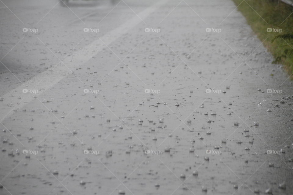 raindrops hitting the ground