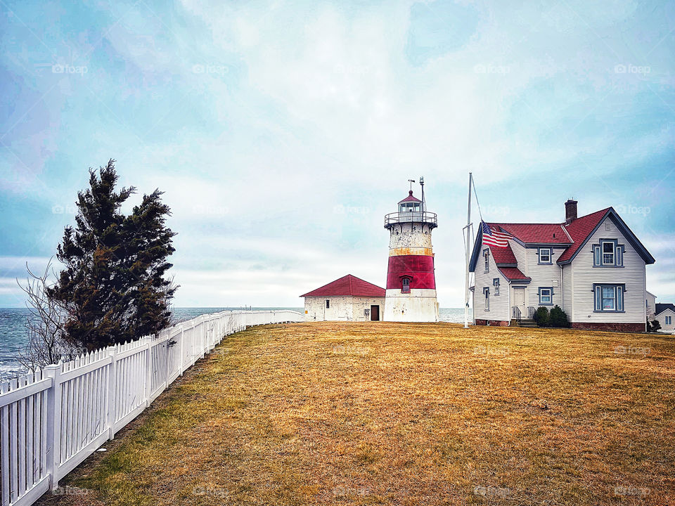 Victorian era lighthouse in New England 