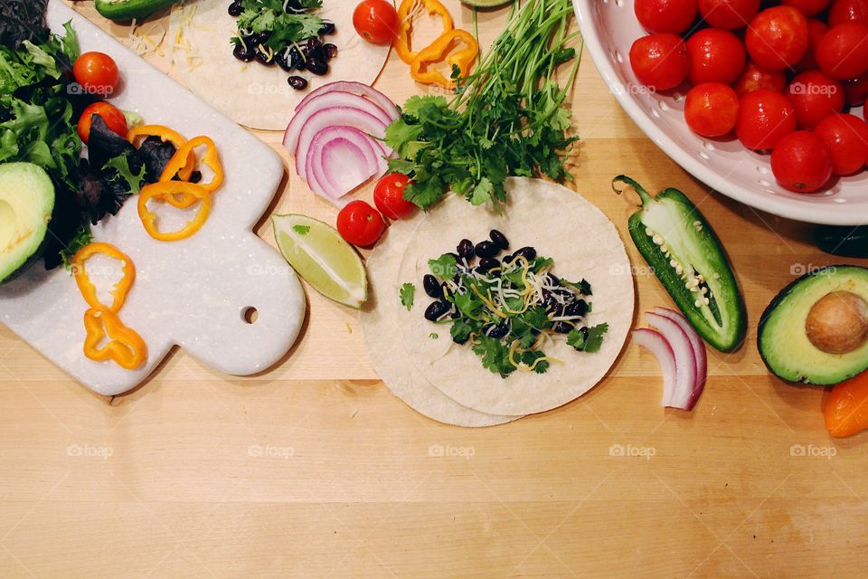 Fresh, crisp ingredients make for the perfect taco bar!