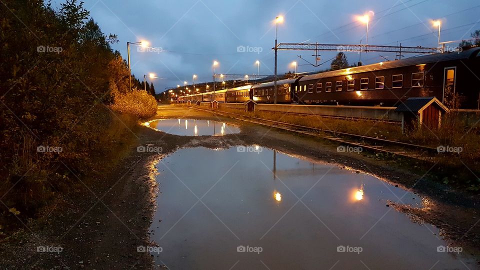 Passing train by night!