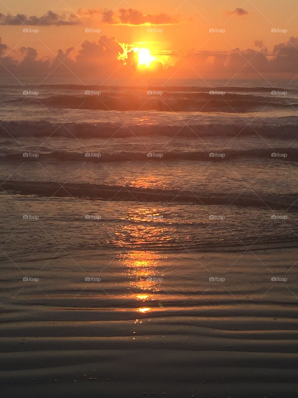 Sunset on the beach 