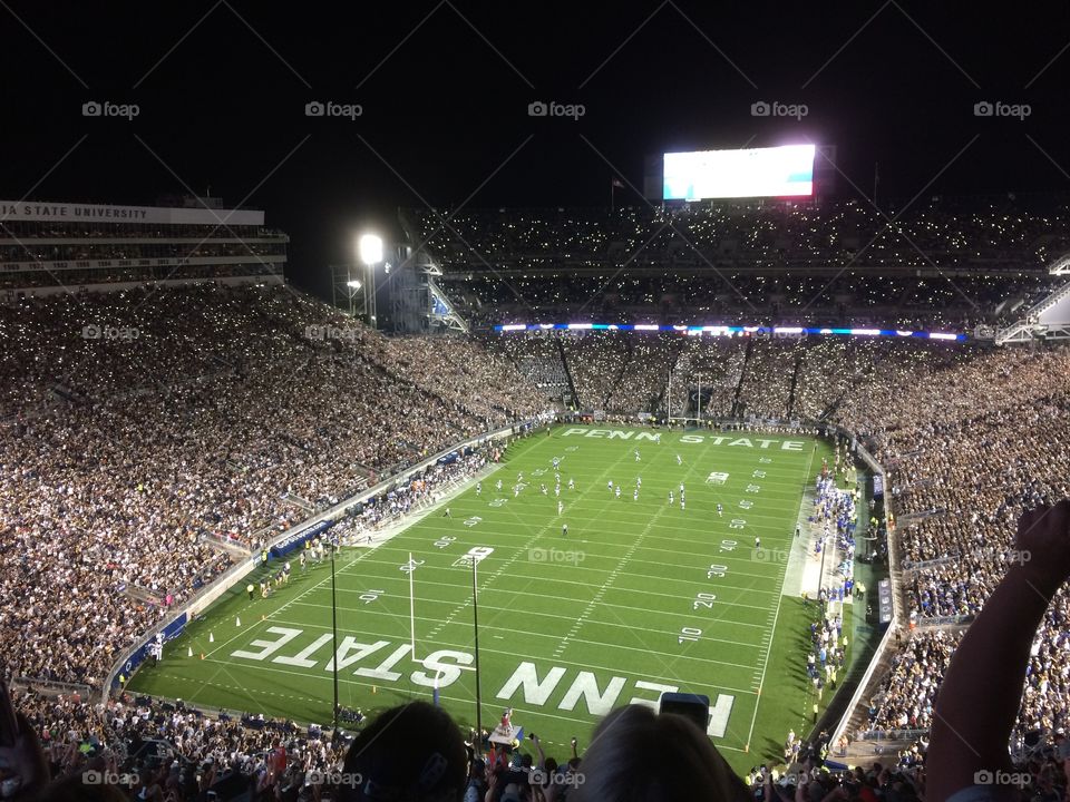Penn State State College PA football lights, field, stadium