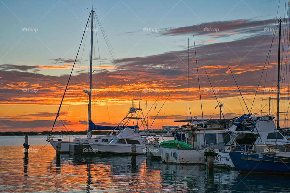 Boats At Sunset