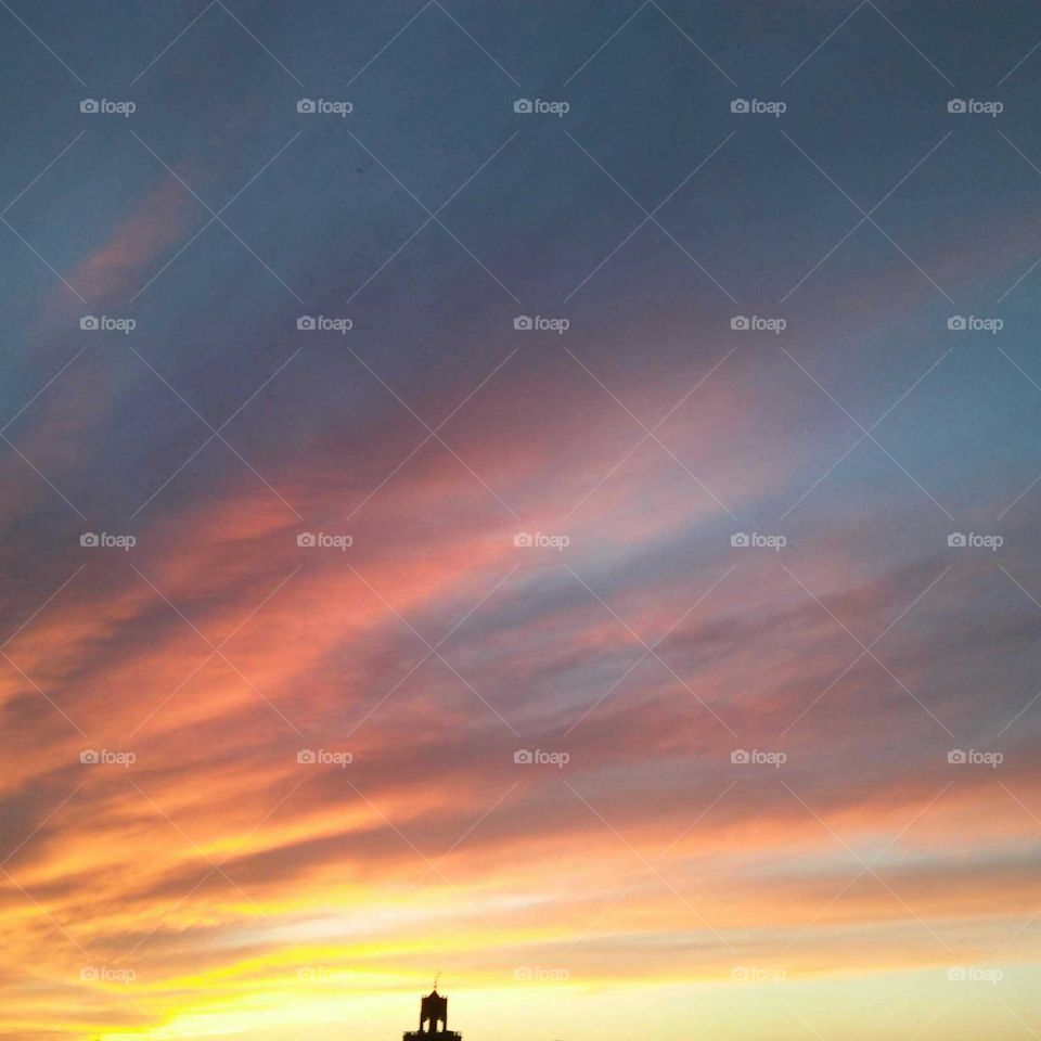 Beautiful orange clouds.