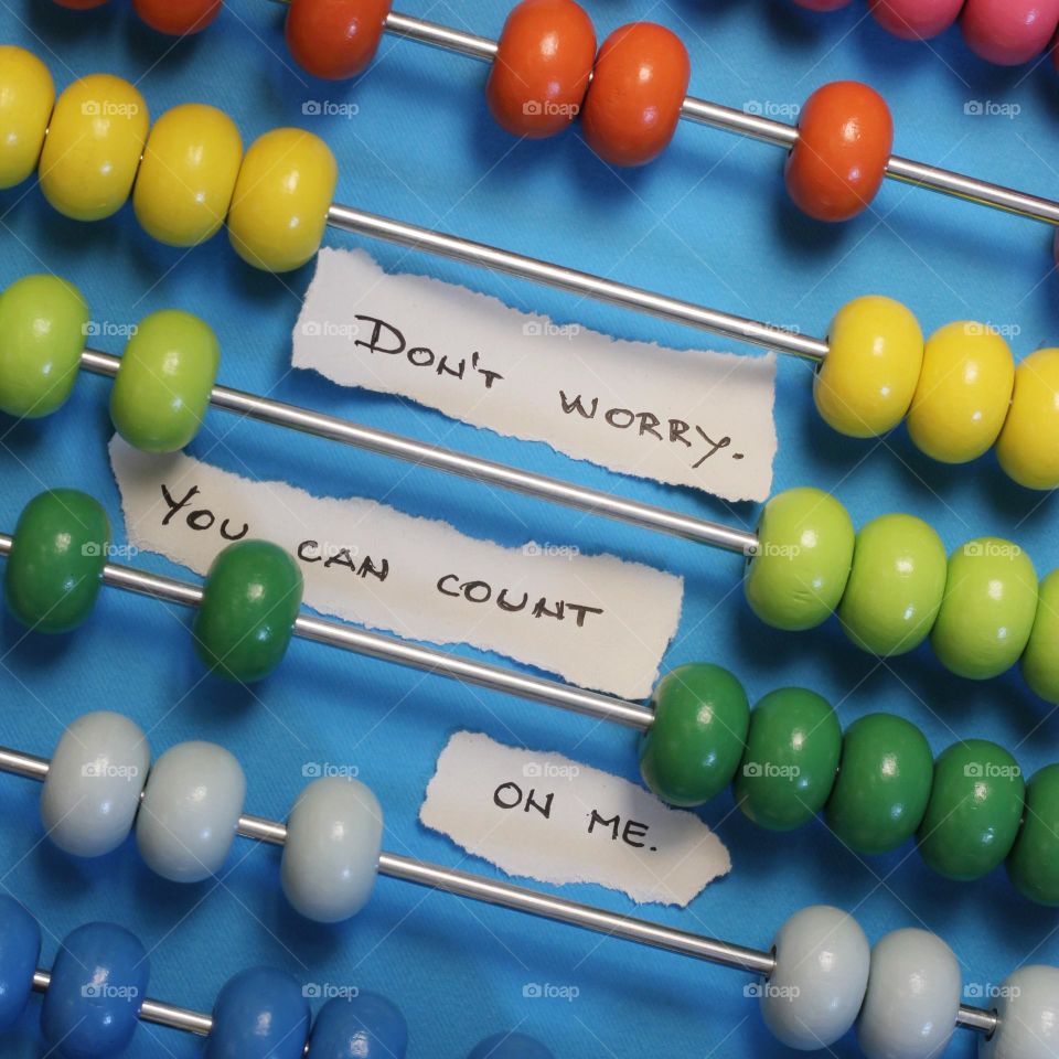 Message on Blue background.