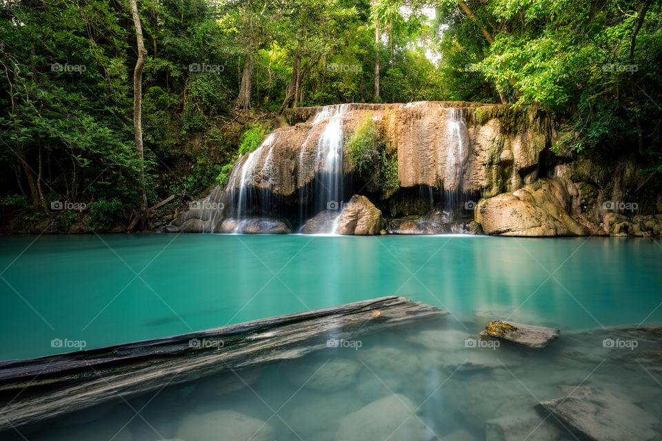 Erawan waterfall in Kanchanaburi Thailand 