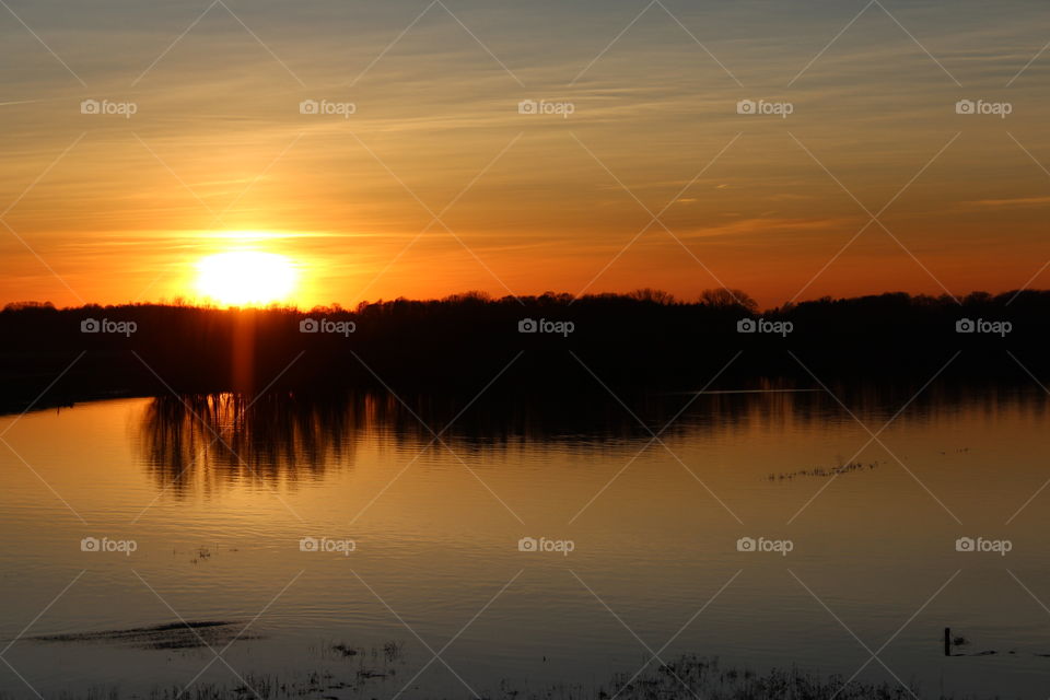 sunsets reflection