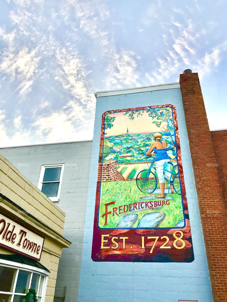 Fredericksburg Painted on Brick Building