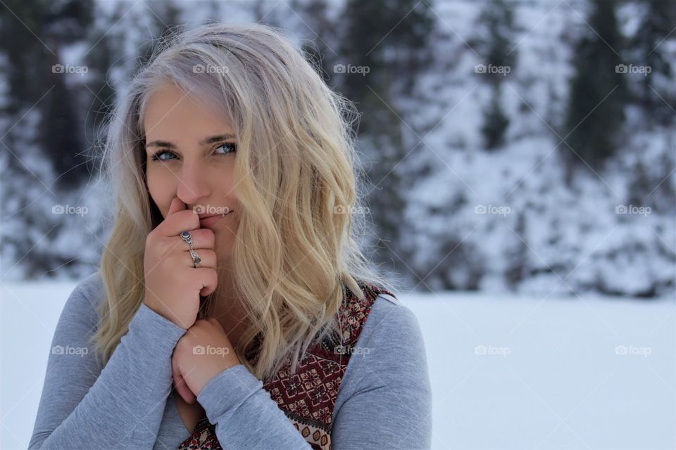 Winter, Snow, Cold, Woman, Outdoors